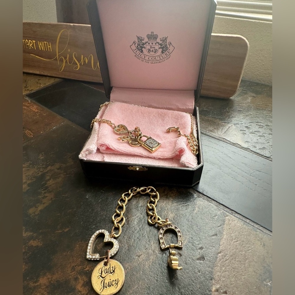 Rare Vintage Juicy Couture Set of Necklace, Bracelet